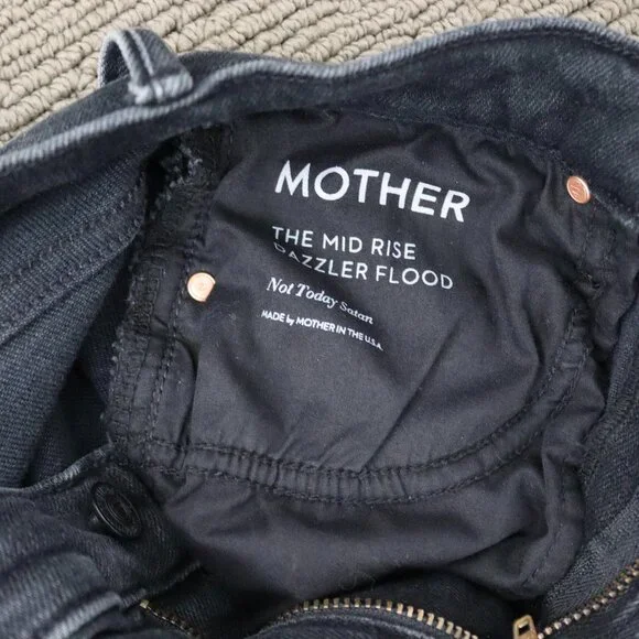 MOTHER Mid Rise Dazzler Flood Jean - Not Today Satan Size 25 - Picture 9 of 10